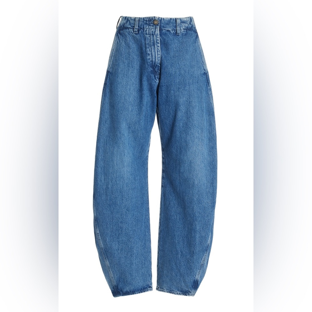 High-Rise Wide Leg Jeans in Blue - Women